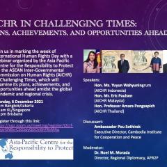 AICHR in Challenging Times